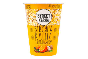 Каша швидкого приготування вівсяна з апельсином 50г стакан Стріт каша