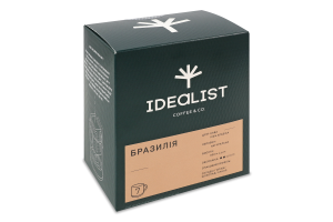 Кофе натуральный молотый в дрип-пакете Бразилия Idealist Coffee&Co. к/у 7х12г