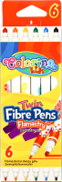 Фломастери двосторонні 6кольорів Colorino