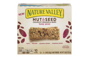 Nature Valley Nut & Seed Crunchy Granola Bars Honey Pecan - 10 CT