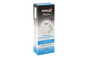 Фітопаста для котів Поліпшення стану шерсті та шкіри VetLine AnimAll 100г
