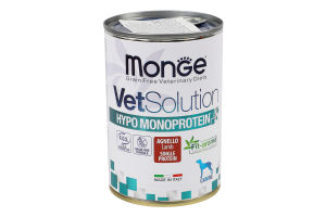 Монопротеин для собак с ягненком Vet Solution Monge ж/б 400г