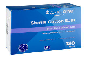 CareOne Sterile Cotton Balls - 130 CT