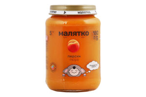 Пюре для дітей від 5міс Персик Малятко с/б 180г