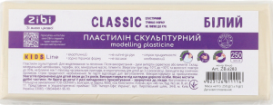 Пластилін скульптурний Kids Line Classic білий 250г ZiBi