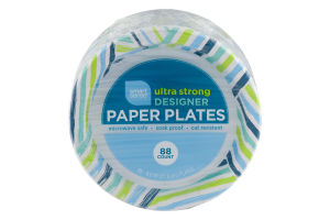 Smart Sense Ultra Strong Designer Paper Plates 8.6 IN - 88 CT