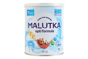 Смесь молочная сухая для детей от рождения 1 Opti formula Malutka ж/б 400г