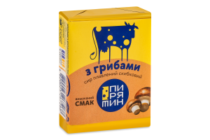 Сыр плавленый 38% ломтевой С грибами Пирятин м/у 70г