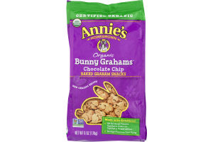 Annie's Homegrown Organic Bunny Grahams Chocolate Chip Baked Graham Snacks
