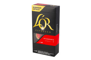 Кофе натуральный жареный молотый в капсулах Splendente Espresso L’OR к/у 52г