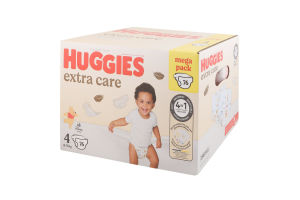 Подгузники для детей 8-16кг 4 Extra Care Huggies 76шт