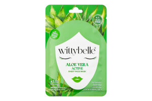 Маска д/обличчя Алое Вера Актив тканинна 25г Wittybelle