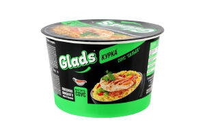 Локшина швидкого приготування Курка + Соус Сальса Glads ст 85г