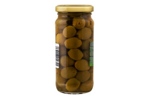 Оливки зеленые сорта Manzanilla фаршированные начинкой из лимона консервированные пастеризованные Feudo Verde с/б 240г