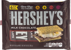 HERSHEY'S Milk Chocolate Bars, 6 Count, 9.3 Ounces