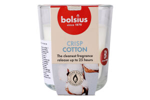 Свічка в склі Бавовна Bolsius 8*7,3см
