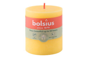 Свеча желтая 8х6.8см №103668780309 Bolsius 1шт