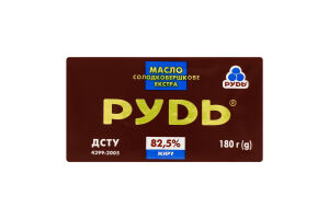 Масло сладкосливочное 82.5% Экстра Рудь м/у 180г