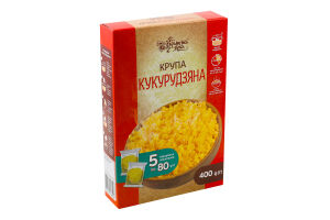 Крупа кукурузная мелкая шлифованная №4 Українська Зірка к/у 5х80г