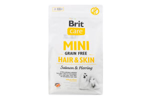 Корм д/дорослих собак малих порід беззерновий Догляд за шкірою та шерстю сухий 2кг Бріт Кеа