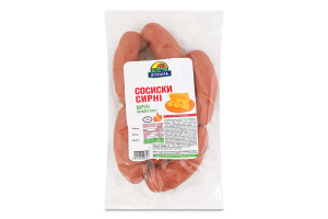 Сосиски вареные сырные Ятрань 1с кг