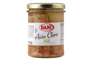 Тунець жовтоперий DANI 190г в олив.олії скло И599(Іспанія)