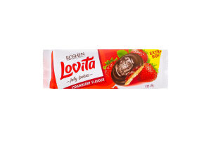 Печенье сдобное с желейной начинкой со вкусом клубники Lovita Jelly Cookies Roshen м/у 135г