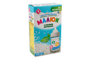 Питание детское для детей от 4мес на молочно-зерновой основе с рисовой мукой Малюк к/у 350г