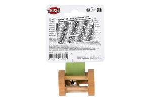 Іграшка д/гризунів Валик дерев"яний з дзвоником 3,5*5см арт6183 Тріксі