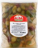 Мікс оливок з/к в розсолі 400г п/е Альба Фуд