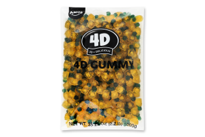 Цукерки Amos 4D зі смаком ананасу желейні