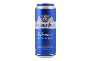 Пиво 0.5л 4.7% светлое фильтрованное пастеризованное Pilsener Kaiserdom ж/б
