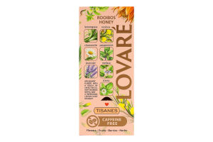 Бленд ройбушу та чаю трав'яного з квітами Медовий ройбуш Lovare к/у 24х1.8г
