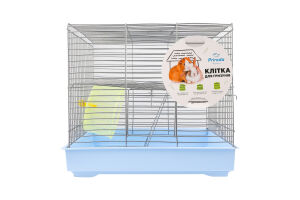 Клітка д/гризунів Міккі блакитна хром з колесом 37*25*30см Природа