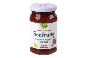 Джем клубнично-земляничный органический пастеризованный Bio Fiordifrutta с/б 260г