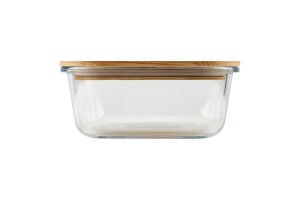 Контейнер для зберігання бамбукова кришка скло 800мл №KYYW575 Greenwich Product Co. Limited 1шт
