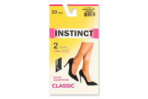 Носки женские Instinct Classic 20den 23-25 nero 2пары