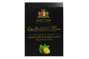 Чай черный цейлонский байховый листовой Super pekoe&Bergamot Благородный дом Chelton в/с к/у 100г