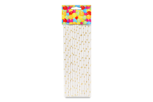 Трубочки бумажные металлик Festa 24шт