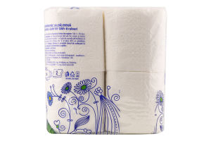 Бумага туалетная 2-х слойная белая Hygiene Day by Day 8шт