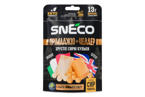 Кульки сирні 20% хрусткі Прімаджіо + Чеддер Sneco д/п 28г