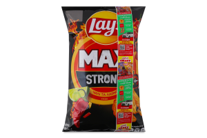 Чипсы картофельные Чили и лайм Strong Max Lay's м/у 95г