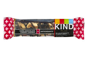 KIND Plus Bar Dark Chocolate Cherry Cashew + Antioxidants KIND ...
