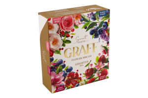 Набір чаю Квіткова мрія чорний та трав'яний 4види 32*1,5г Graff