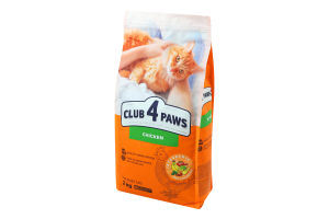 Корм д/дорослих котів Premium з куркою сухий 2кг Club 4 Paws