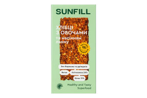 Хлібці з овочами та насінням льону SunFill к/у 100г
