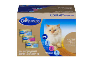 Companion Gourmet Food For Cats Seafood Variety Pack - 24 CT