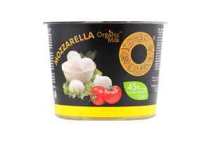 Сыр 45% мягкий органический Mozzarella Organic Milk ст 175г