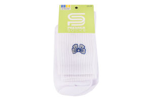 Шкарпетки Premier socks вис спорт вишив біл р23-25