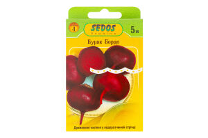 Насіння Буряк столовий Бордо дражоване на стрічці 5м 2г Седос